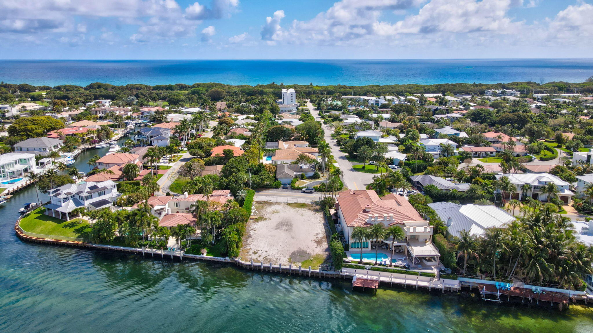 601 Northeast Spanish Trail Boca Raton, FL 33432 - Photo 11 of 16 an aerial view of residential houses with outdoor space and trees