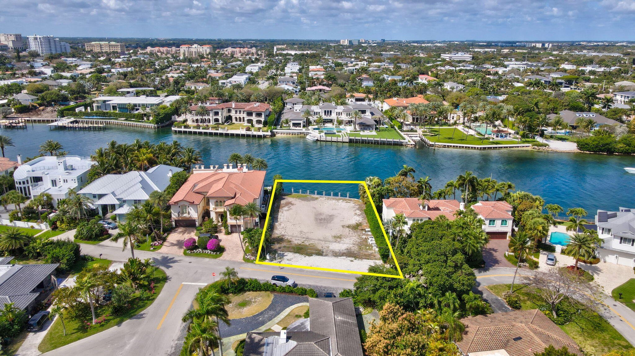 601 Northeast Spanish Trail Boca Raton, FL 33432 - Photo 12 of 16 an aerial view of a house with a lake view