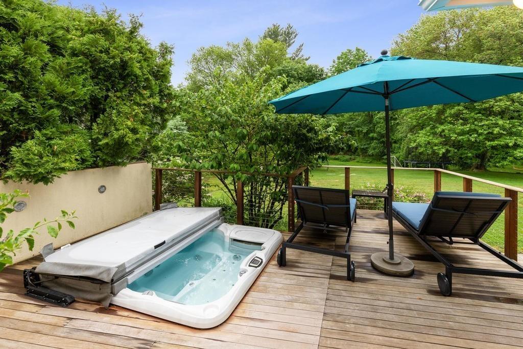 20 Ledgewood Road Weston, MA 02493 - Photo 30 of 34 an outdoor sitting area with furniture and wooden deck