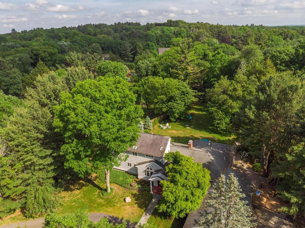 20 Ledgewood Road Weston, MA 02493 - Photo 34 of 34 an aerial view of a house with a yard