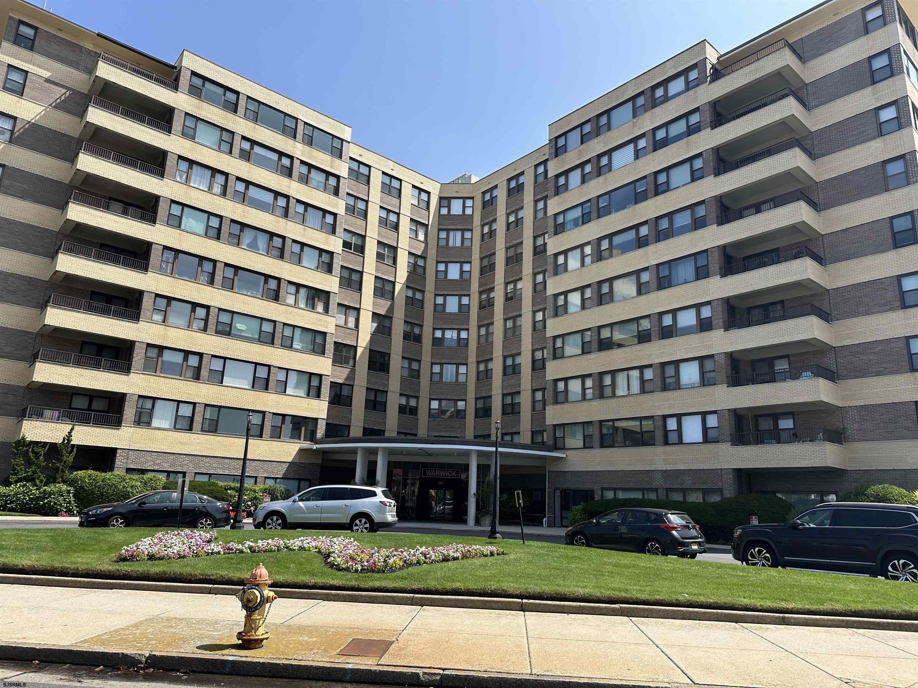 front view of a building with street
