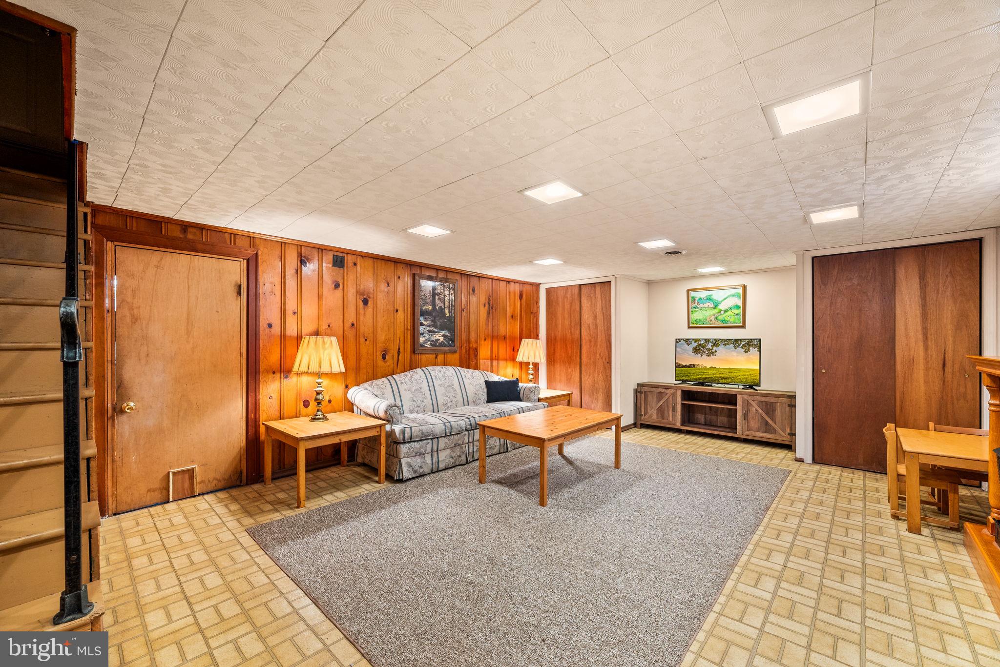 122 Kent Road Springfield, PA 19064 - Photo 21 of 25 Basement Living Space w/Built-In Closets