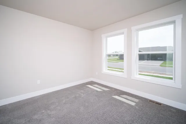 an empty room with a window