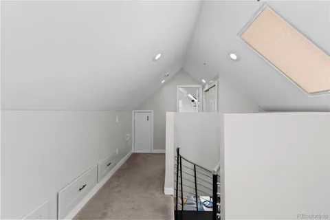 a view of a hallway with entryway