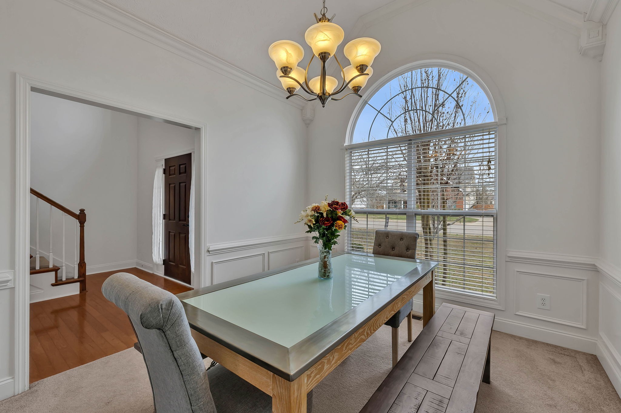 3309 Cornerstone Drive Murfreesboro, TN 37128 - Photo 6 of 43 a view of a dining room with furniture a chandelier and wooden floor
