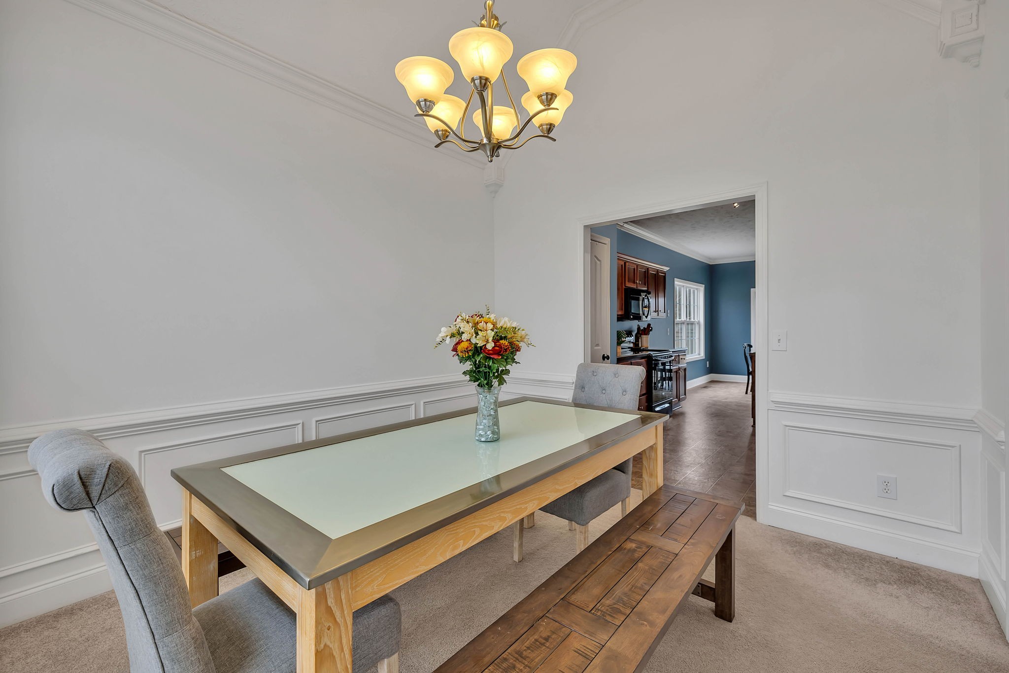 3309 Cornerstone Drive Murfreesboro, TN 37128 - Photo 8 of 43 a room with table and a chandelier
