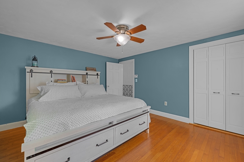 71 Morningside Road Worcester, MA 01602 - Photo 22 of 42 a bedroom with a bed and a ceiling fan