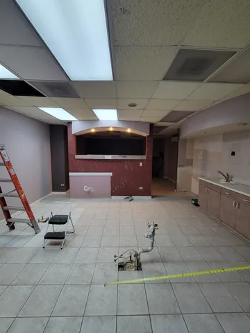 a room with gym equipment