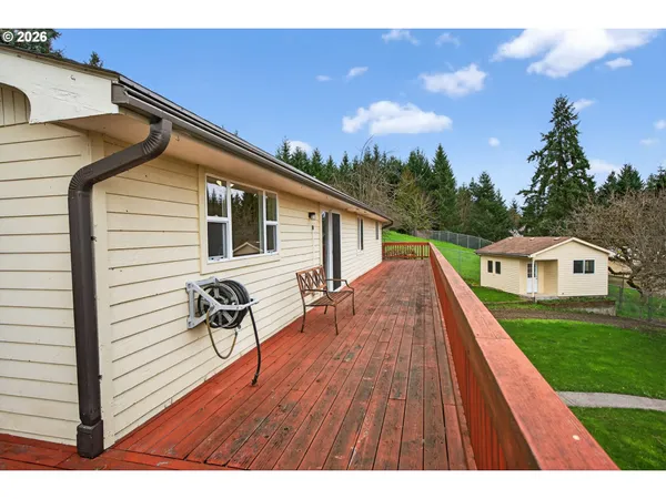 a view of a house with a patio