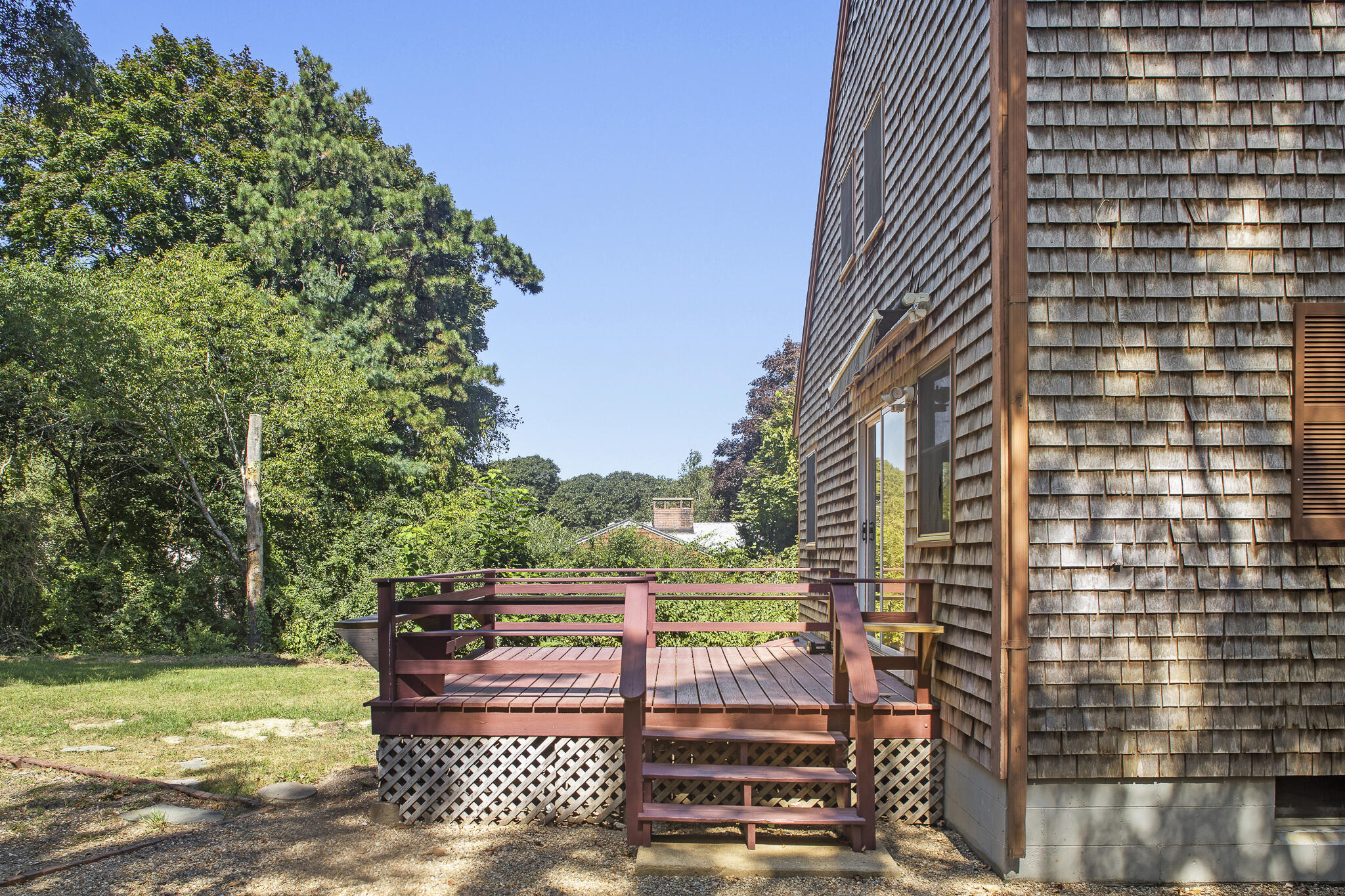195 County Road Oak Bluffs, MA 02557 - Photo 24 of 24 Back deck and yard