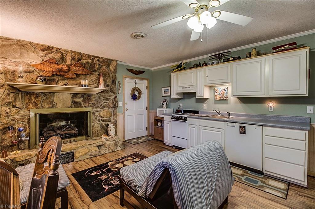 4045 Earnhardt Road Asheboro, NC 27205 - Photo 20 of 29 Basement - Great Room With Kitchenette, Fireplace With Gas Logs
