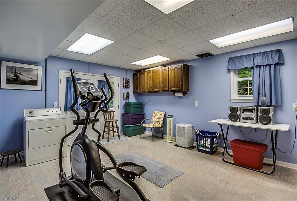 4045 Earnhardt Road Asheboro, NC 27205 - Photo 23 of 29 Basement Exercise & Laundry Room