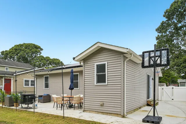 a view of a house with patio