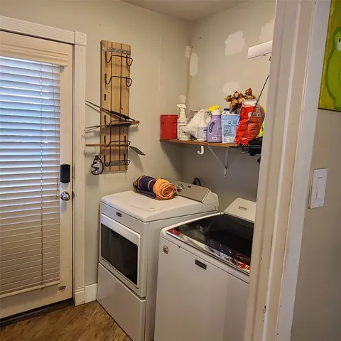 a bedroom with a bed and closet