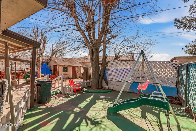 a view of outdoor space with seating area