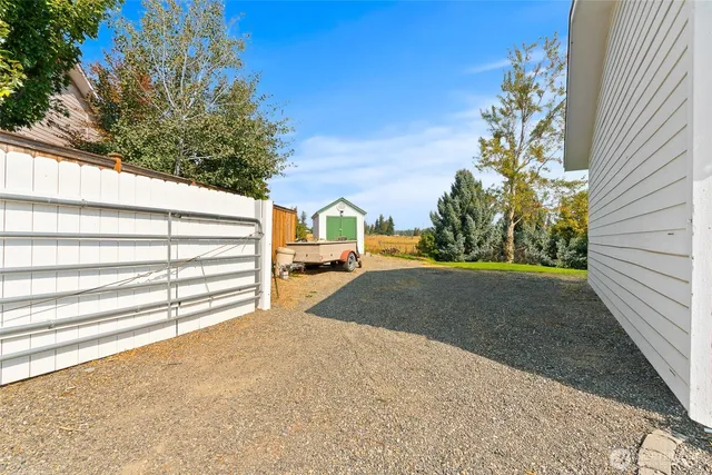 a house view with a garden space