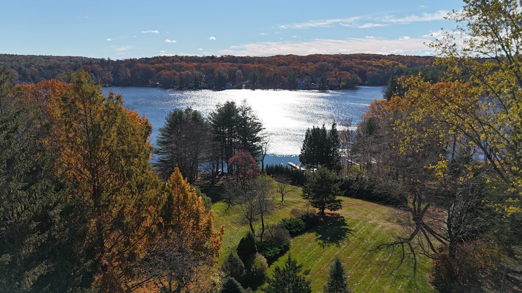 a view of lake and mountain in the back