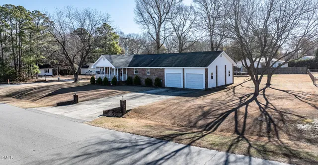 a house with trees in front of it