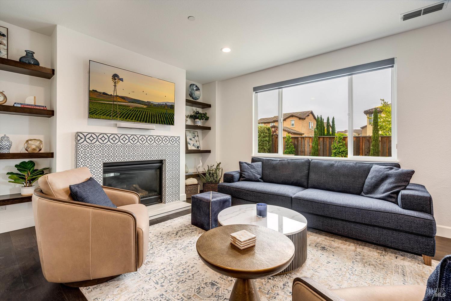 349 Vinterra Court Napa, CA 94559 - Photo 11 of 53 Custom tile work on the electric fireplace