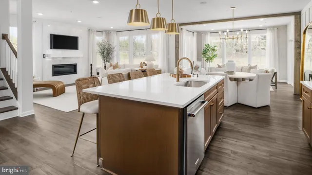 a view of kitchen with breakfast area