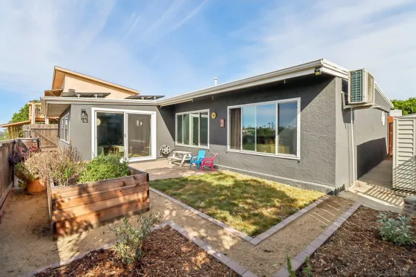a house view with a outdoor space