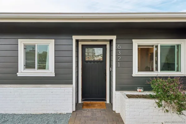a view of front door of house