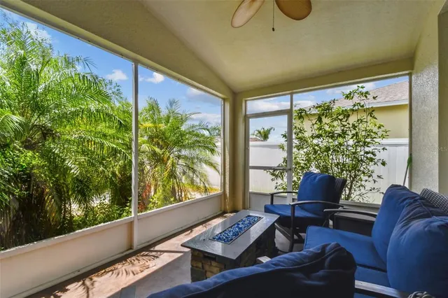 a outdoor living room with furniture