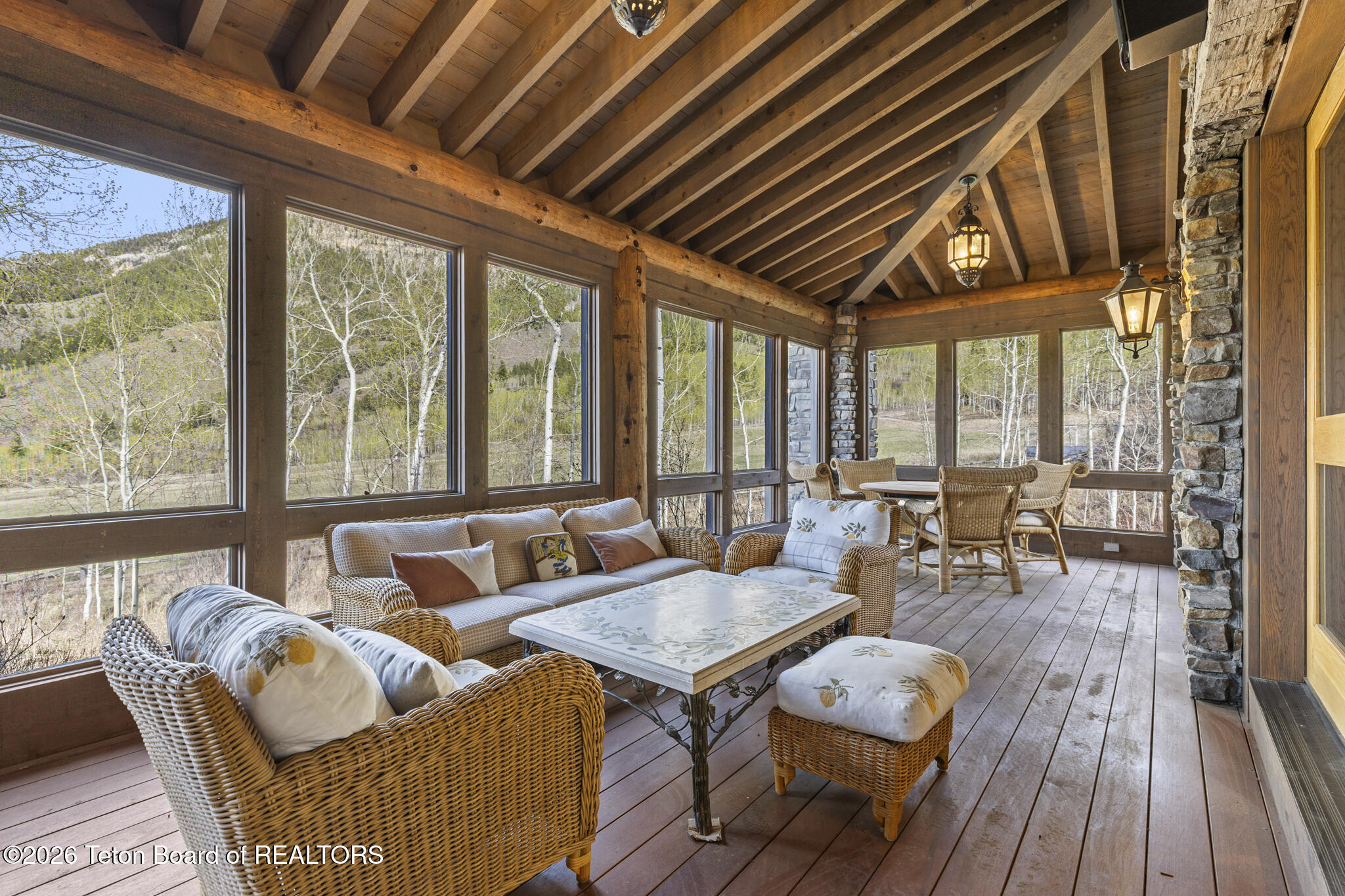 14925 South McCoy Road Jackson, WY 83001 - Photo 24 of 64 Screened-in Porch
