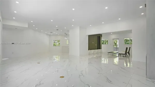 a view of dining room with furniture