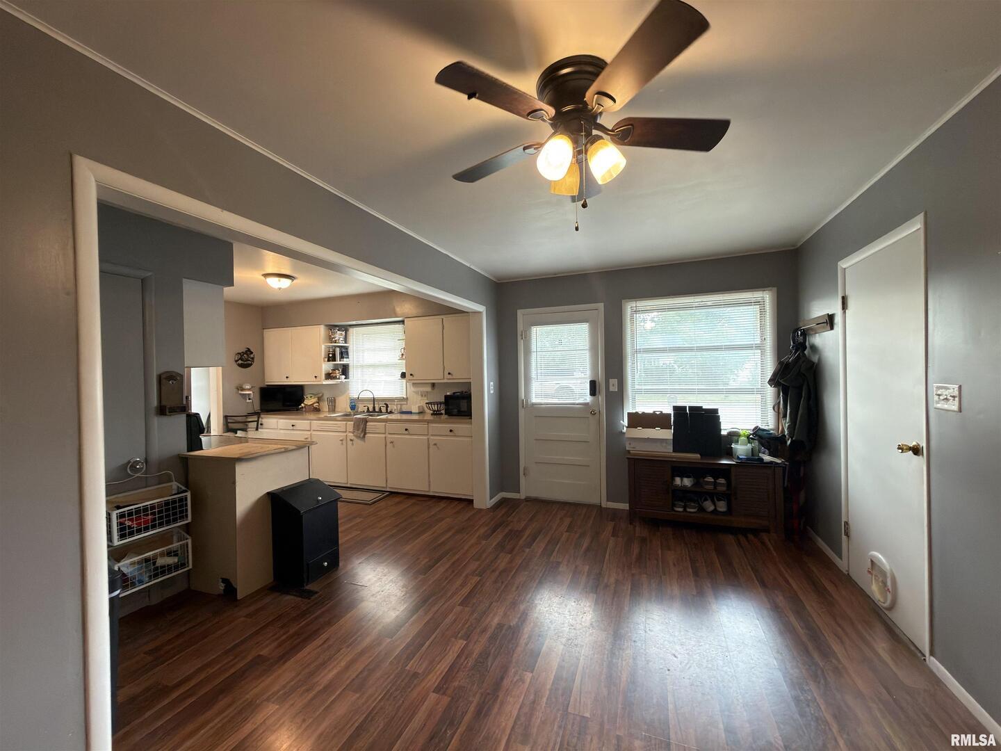 117 Marshall Place Carmi, IL 62821 - Photo 10 of 25 a view of kitchen with sink and wooden floor