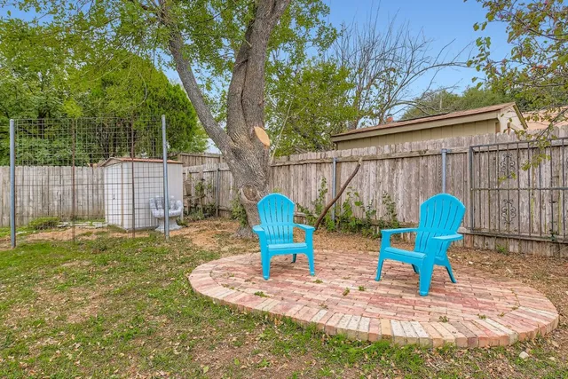 a view of outdoor space with seating space