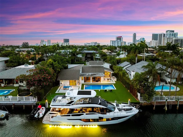 a view of a lake in middle of a house