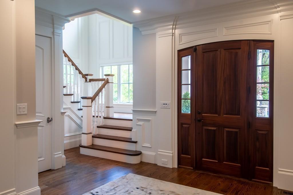49 Bristol Road Wellesley, MA 02481 - Photo 14 of 30 a view of entryway with wooden floor and stairs