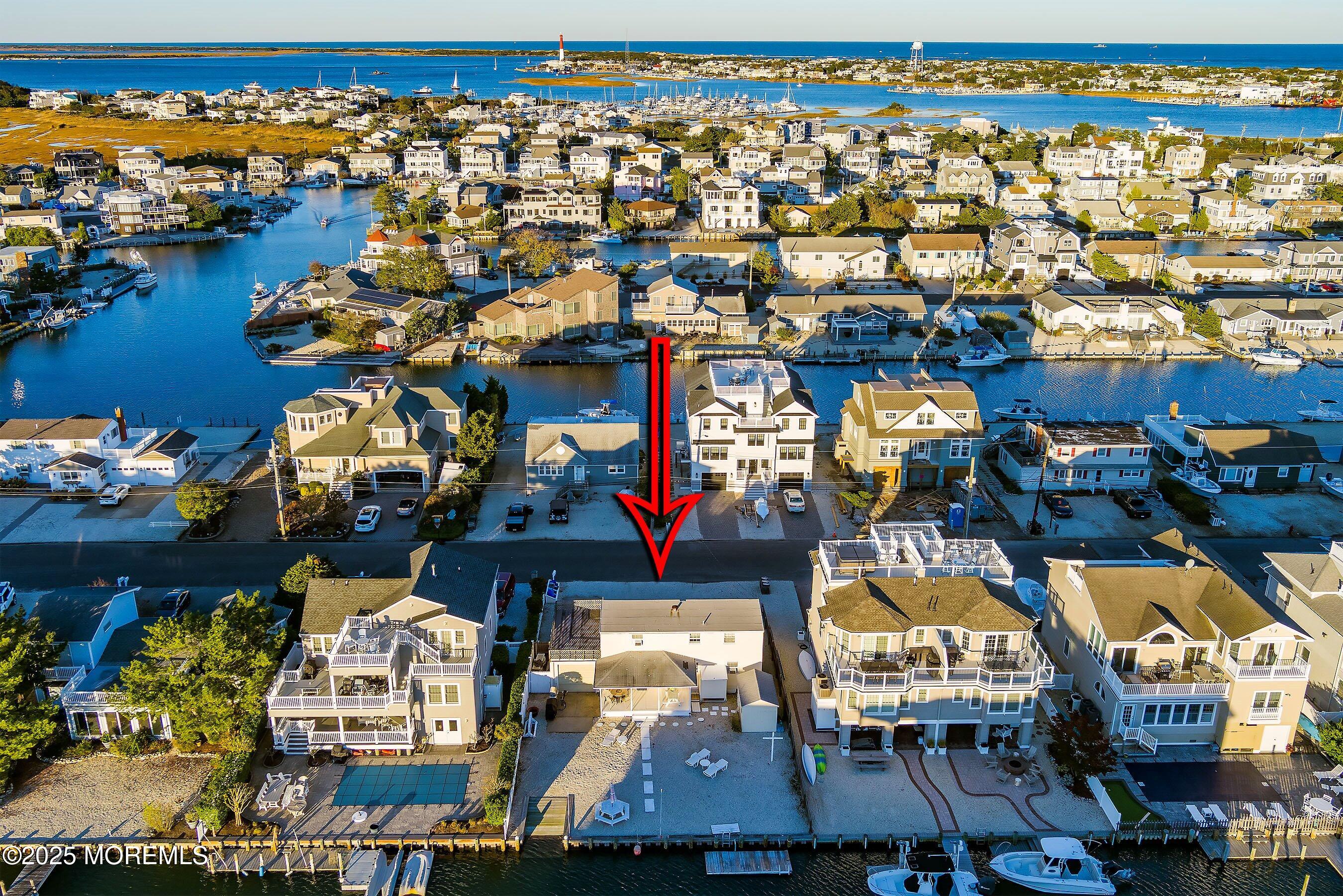 46 Adrian Road Barnegat Light, NJ 08006 - Photo 27 of 28 an aerial view of a houses with a swimming pool