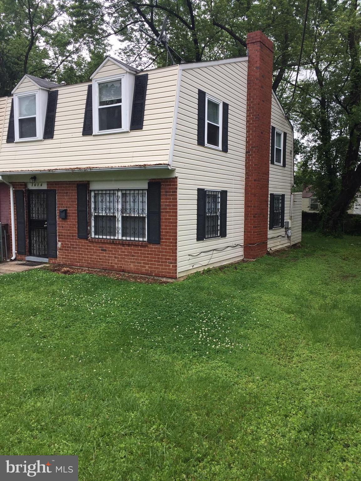 7616 Burnside Road Landover, MD 20785 - Photo 1 of 20 FRONT VIEW OF THE HOME WITH NICE SIDE YARD SPACE