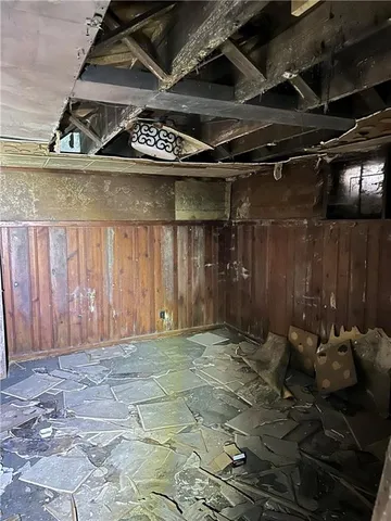 a view of a garage with chairs
