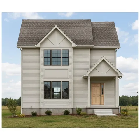 a front view of a house