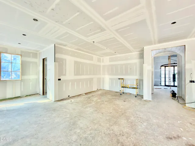 a view of a backyard with a slide