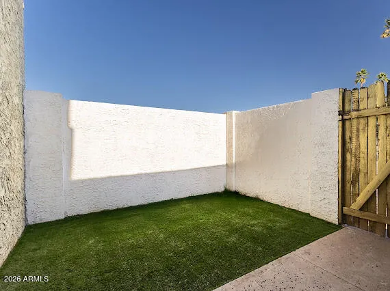 a view of yard from a window