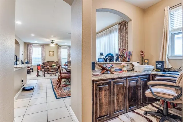 a view of a kitchen and dining room