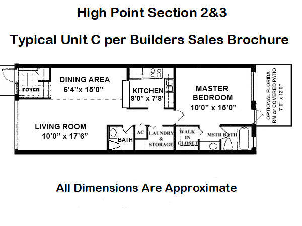 322 Colony Lane, Unit C Fort Pierce, FL 34982 - Photo 25 of 25 Approximate Floor Plan