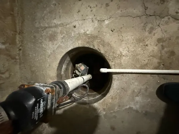 a close view of water heater room