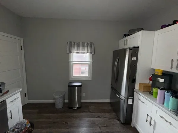 an empty room with closet