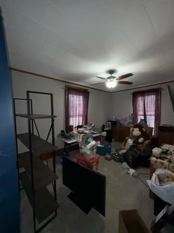 an empty room with closet