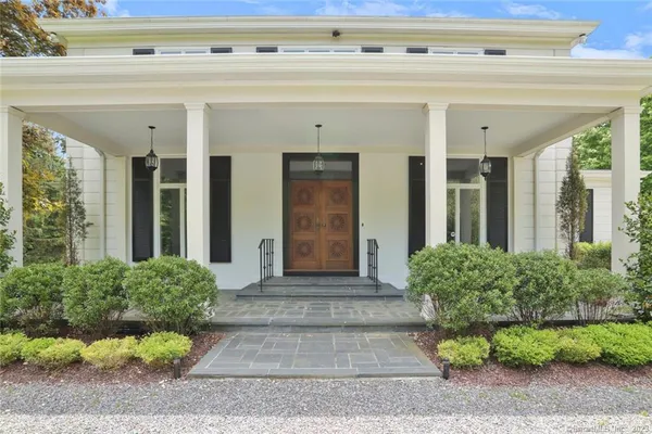 a front view of a house