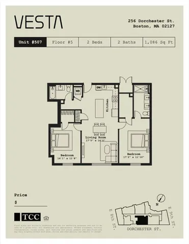 $1,185,000 | 256 Dorchester Street, Unit 407, Boston, MA 02127