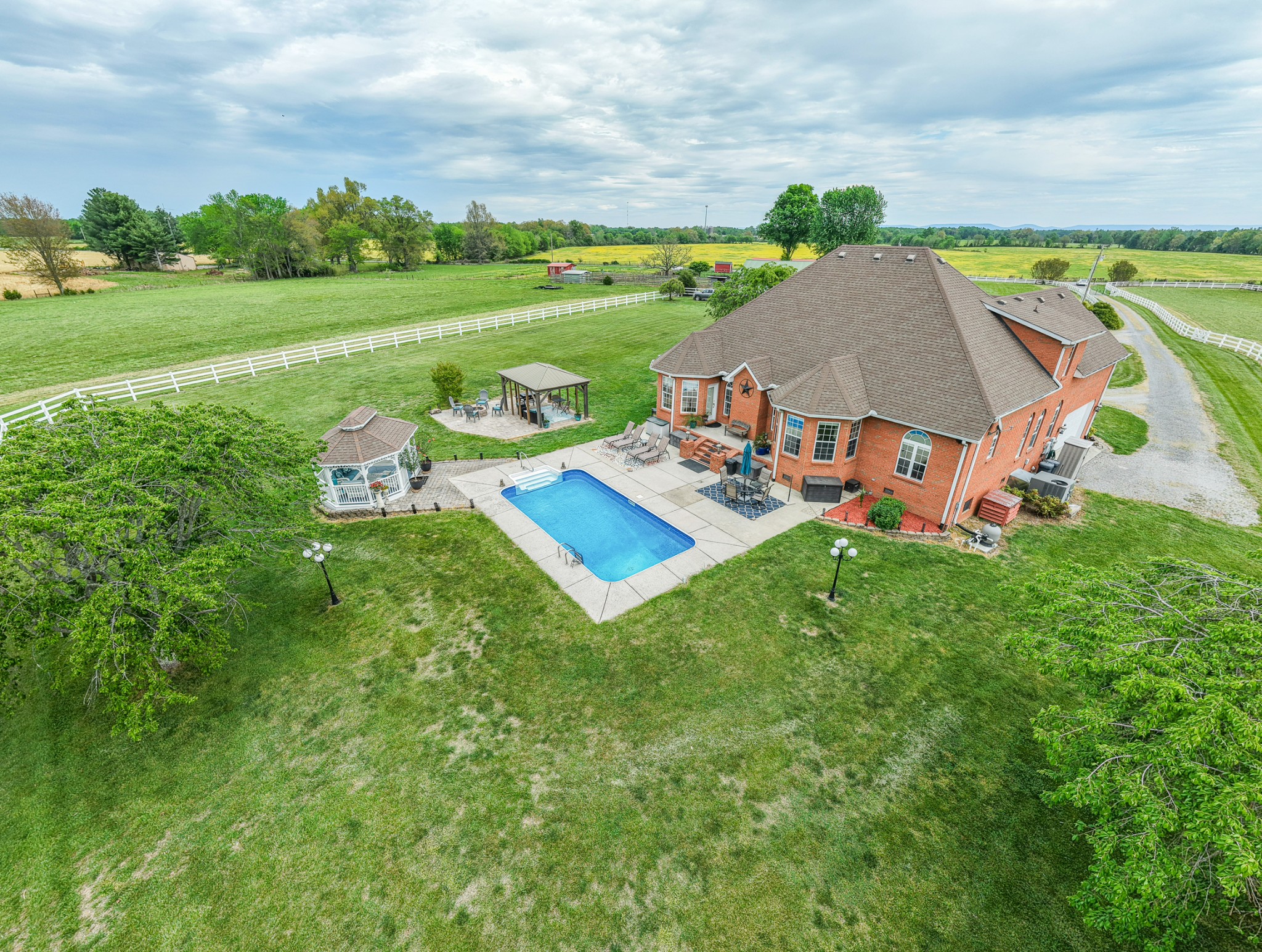 2015 Spry Road Bradyville, TN 37026 - Photo 68 of 77 a aerial view of a house with garden space and lake view
