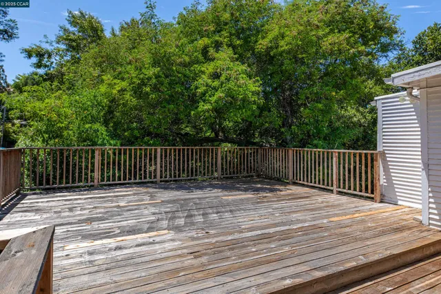 a view of a wooden fence