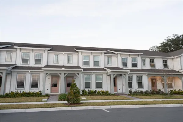 a front view of multiple house