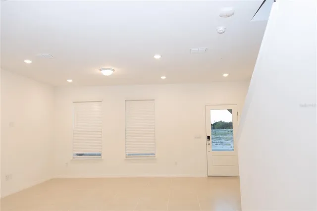 an empty room with a window